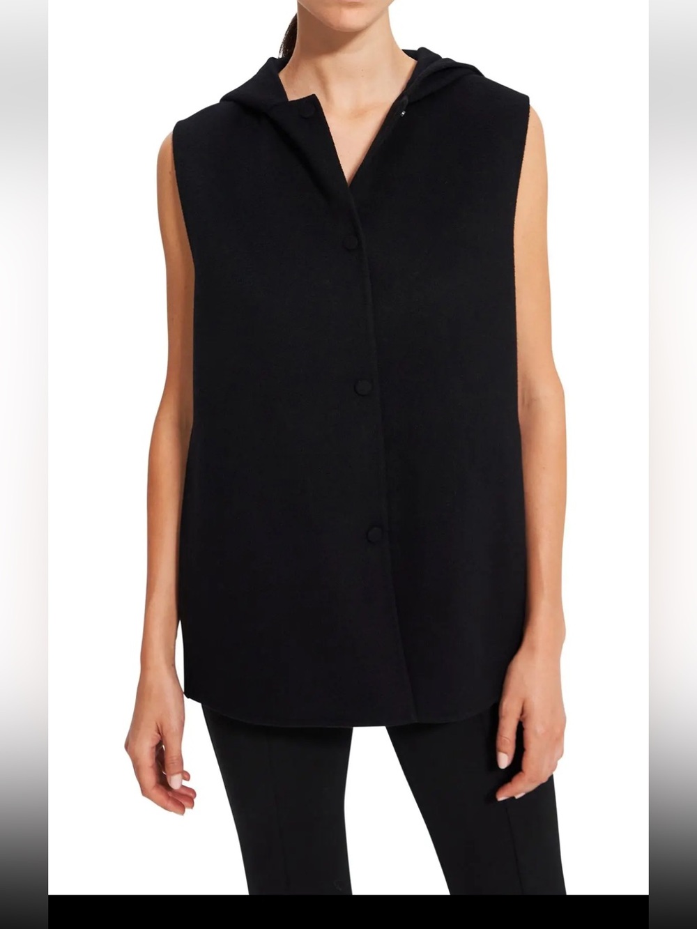 Theory wool cashmere hooded vest